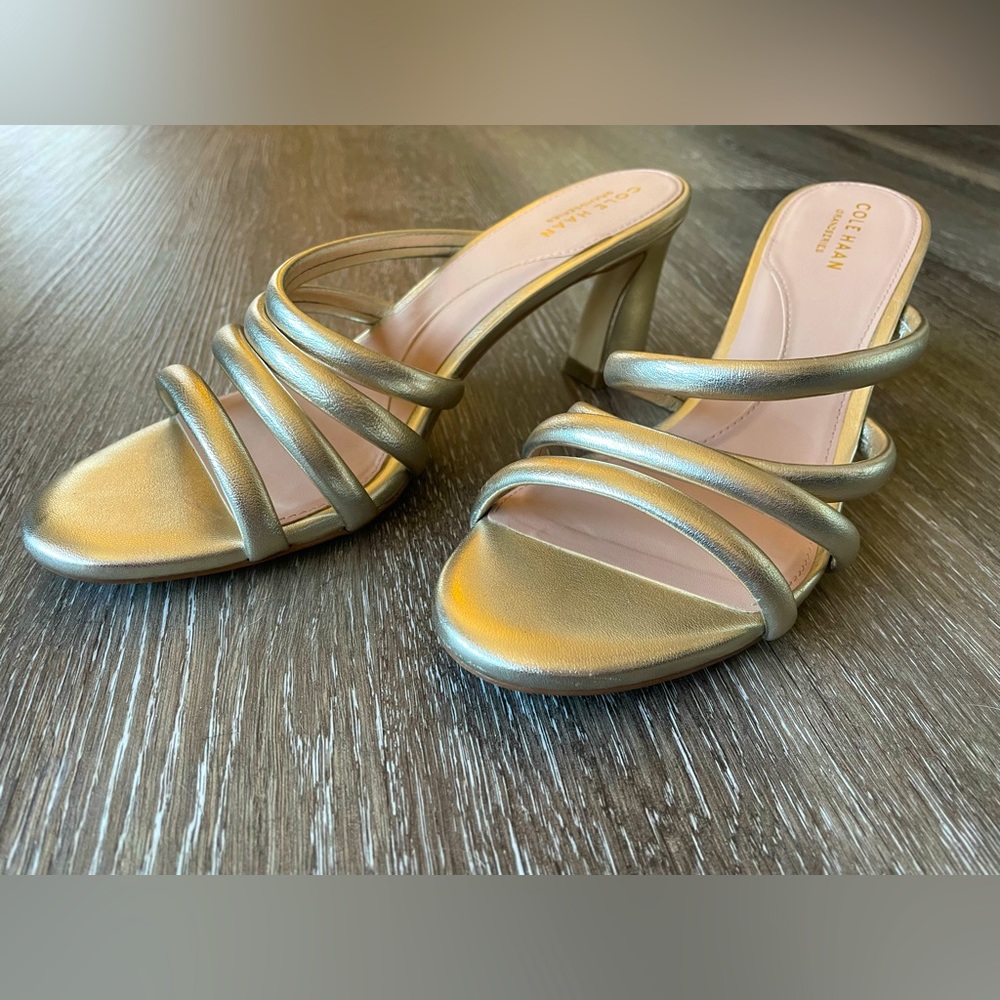 Cole Haan metallic gold sandals size 9.5